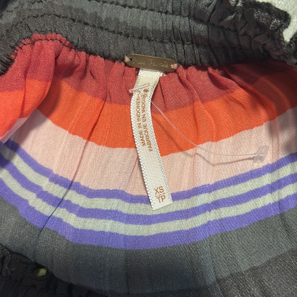 Free People High Low Crinkle skirt size XS - Picture 6 of 7